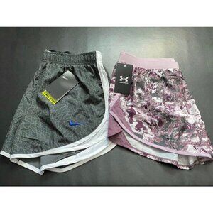NWT Nike / Under Armour Athletic Shorts Set Women's Size Medium